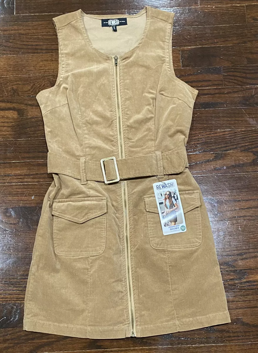 Corduroy hot sale belted dress