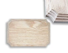 2:3 ratio blank wooden plaque (unfinished) Oak, Flush Mounted, Tri-Round Edge