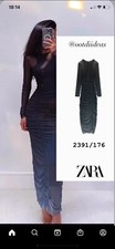 Zara Ombre Midi Tulle Bodycon Mesh Dress Bloggers Fav Sold Out