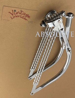 Fenix Cycles 20 Flat Twisted Spring Fork Bars Chrome Fenix Cycles 20 Flat Twisted Spring Fork Bars Chrome