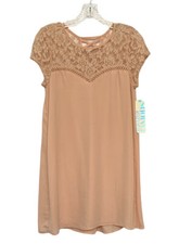 Almost Famous NWT Pink Lace Top Shift Mini Dress Size Small