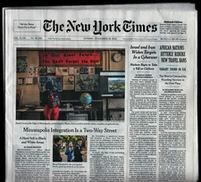 New York Times, SUNDAY Nov 28 2021 Iran Israel Cyberwar Africa Travel 122721WEEM