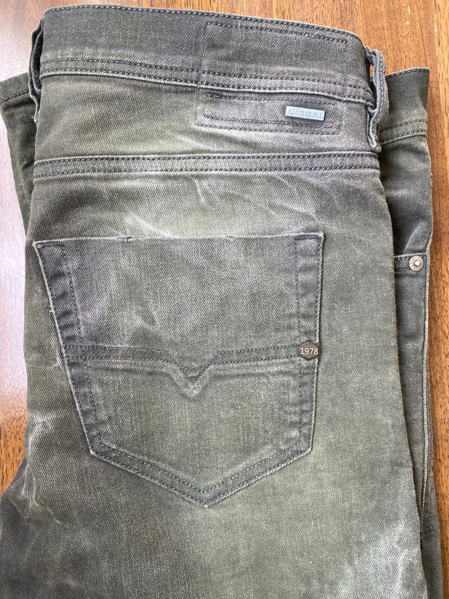 Men's Diesel Tepphar Jeans Green Imported 34 x 34