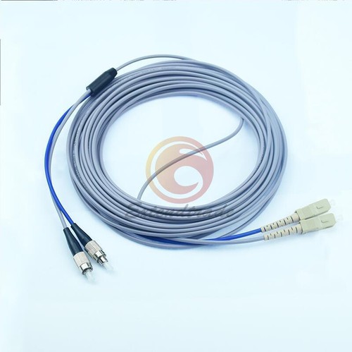 Armored MM Duplex Fiber Optic Cable Patch Cord 62.5/125 SC to FC 5M - Picture 2 of 6