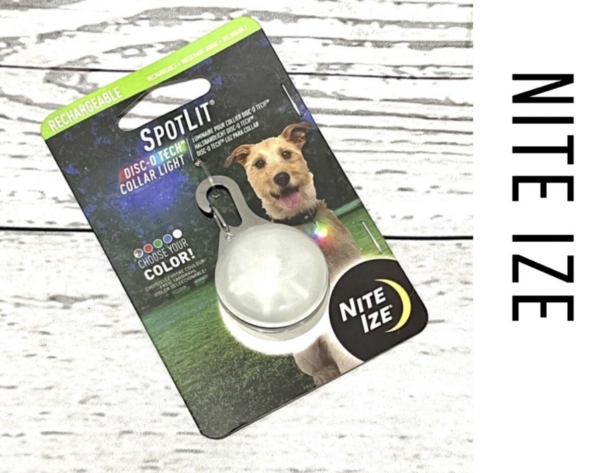 Nite Ize SpotLit Rechargeable DiscO Tech Light Dog Collar, 47 OFF