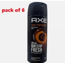 Axe Spray Dark Temptation Men Deodorant Body Spray Fresh 150ml 6 Pack