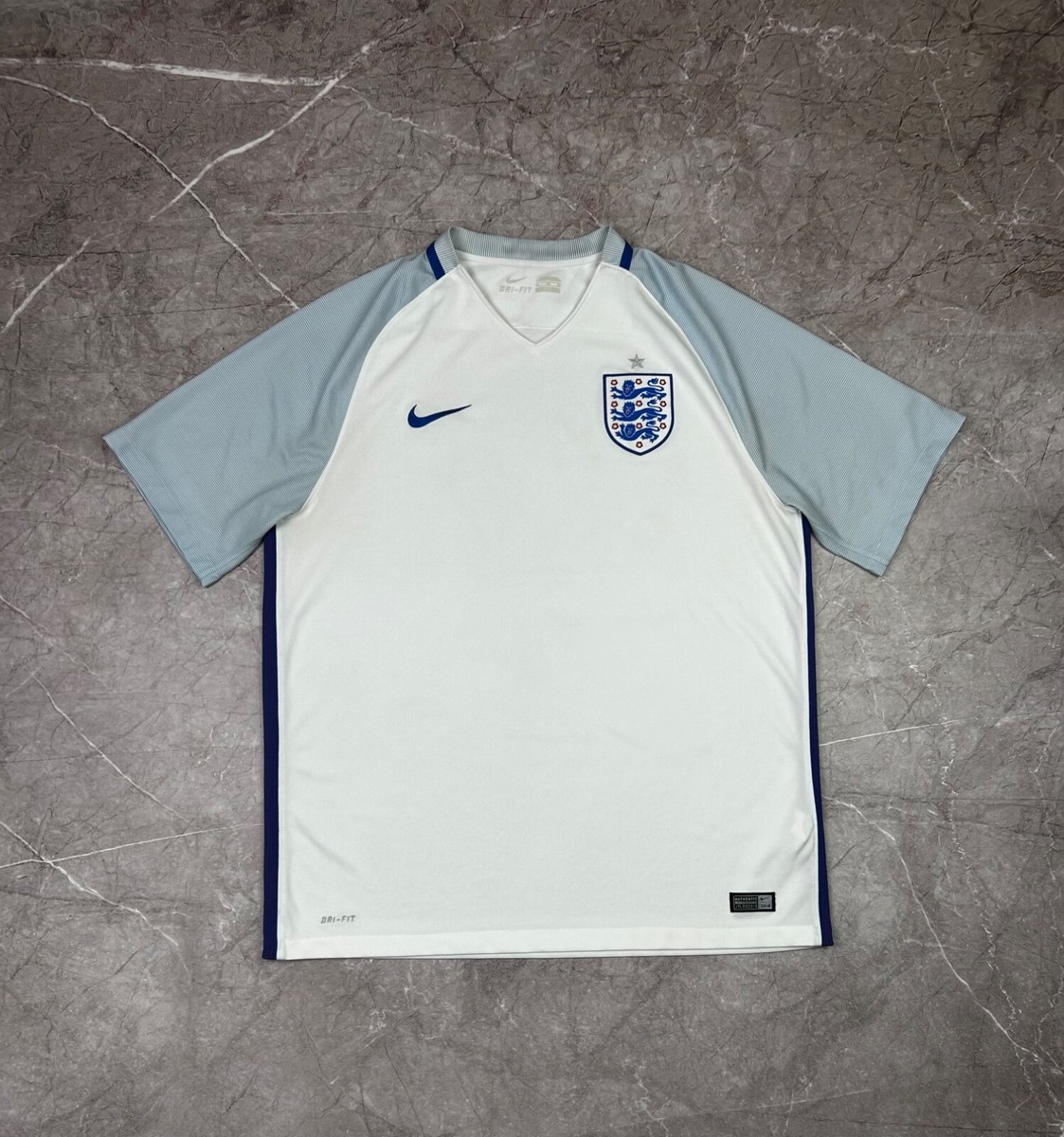 England Nike Shirt Mens Size Xl White Home Euro 2016 Dri Fit Stretch