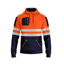 Hi Viz Vis High Visibility Safety Work Security Pocket Pullover Hoody Sweatshirt