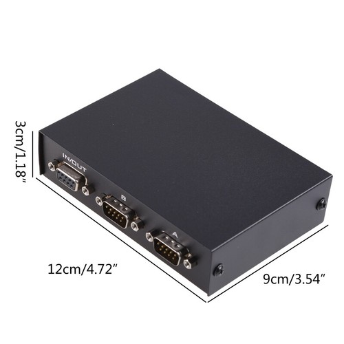 RS232 Manual Switch DB9 Pin Serial 2 Inputs 1 Output Switch Box Metal Housing - Picture 8 of 8