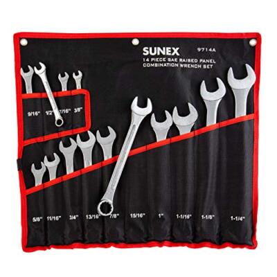 Sunex 9714A SAE Combination Wrench Set, 14 Pieces | eBay