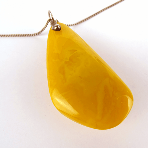 Wertvoller Bernstein Silber Anhänger 6,5 cm mit Kette Real Baltic Amber Pendant - Bild 12 von 13