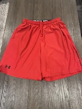Mens Under Armour Jock Loose Spandex Shorts Red Medium