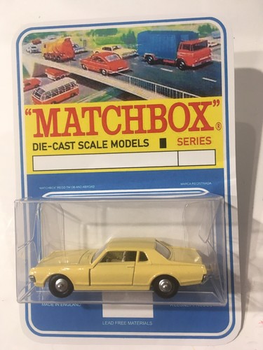 Matchbox Lesney 62 Custom Mercury Cougar In Cream In Blister Pack