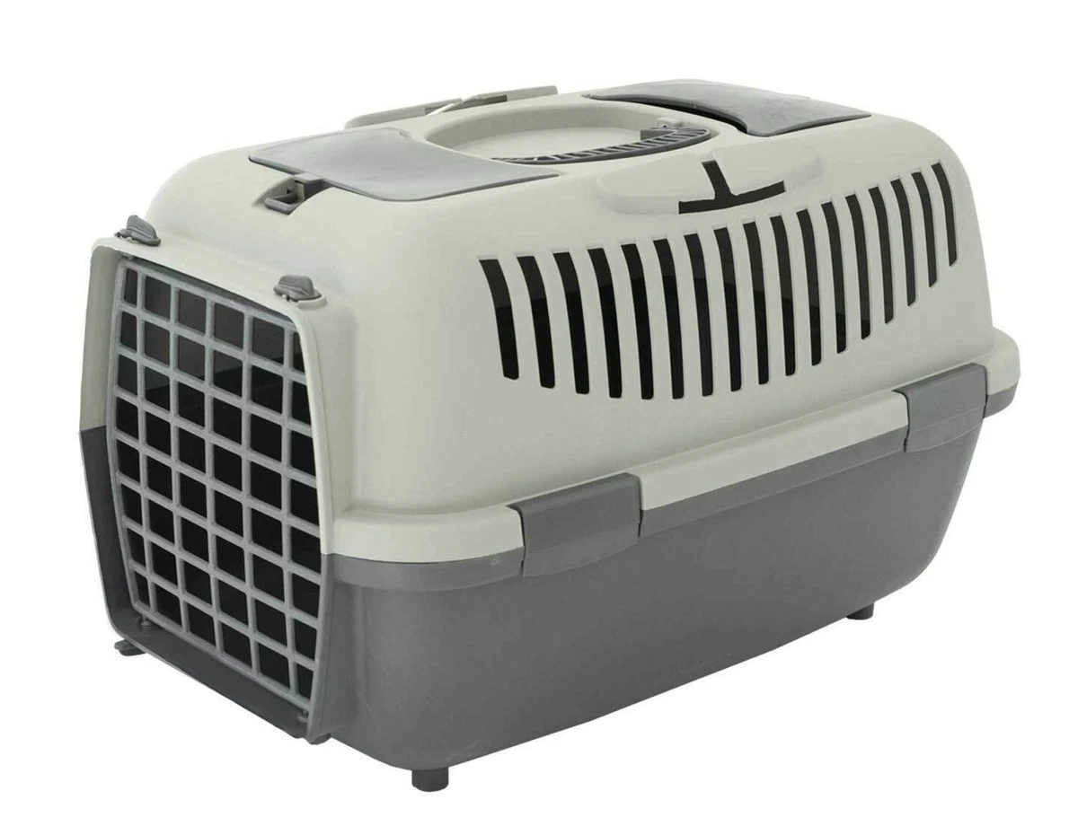 TRASPORTINO CANE GATTO DA VIAGGIO AUTO GRIGLIA PORTA IN PLASTICA VARIE MISURE
