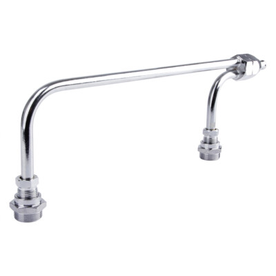 Chrome Dual Inlet Fuel Line For 4150 Carburetor - 5/8-18 Outlets, 3/8 Inlet, Steel 4 thumbnail image