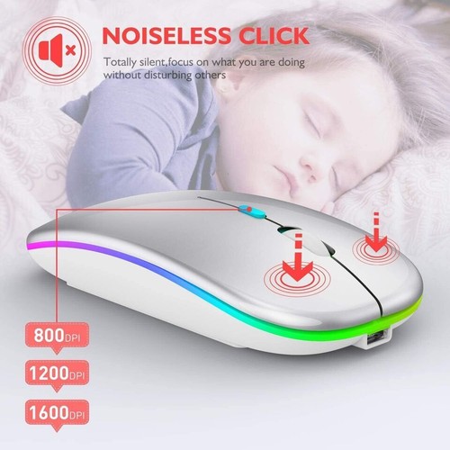 Bluetooth Maus Kabellos USB Wireless PC Mouse Computer Notebook Laptop Aufladbar - Bild 8 von 17