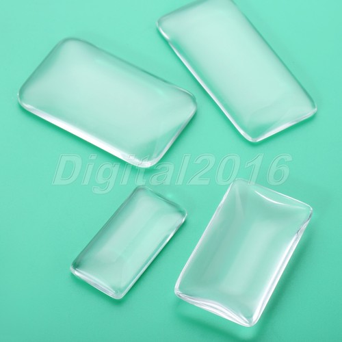 Transparent Rectangle Clear Glass Cabochon Dome Glass Cover 18*25mm-48*68mm - Picture 7 of 16