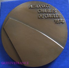 MED8415 - Charles De Gaulle Airport Medal 1974 By Emile Gilioli