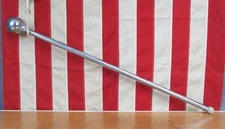 Vintage 1950s Leedy Marching Band Leaders Metal Baton Majorette Drum Major 32"