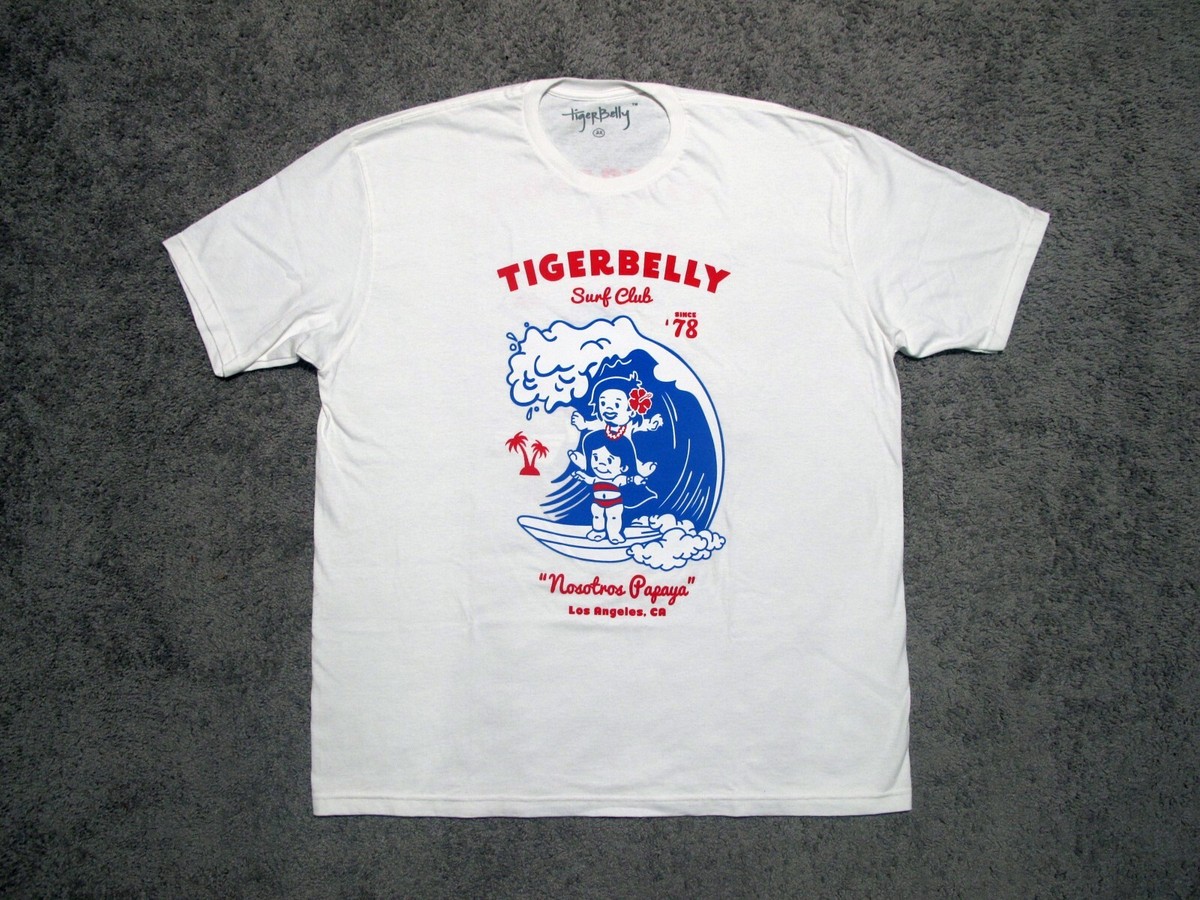 ◆LEE◆ Buddy Graphic Man to Man Oatmeal TigerBelly Podcast Nosotros Papaya White Tshirt Mens XXL