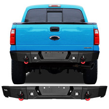 Heavy Duty Steel Rear Bumper For 1999-2006 Ford F250-f350-f450 Wled Lights