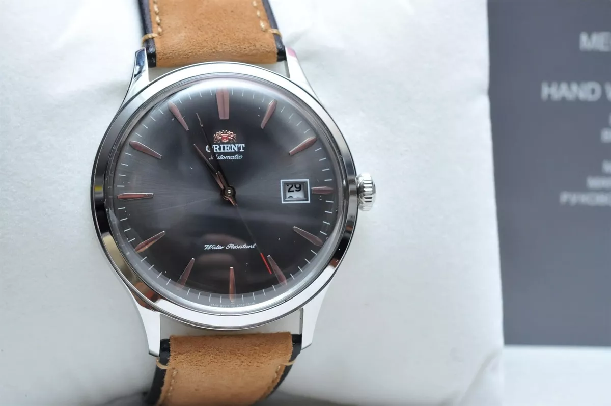 Orient Bambino Version IV Japan Automatic Stainless Steel Case Brown Suede Strap