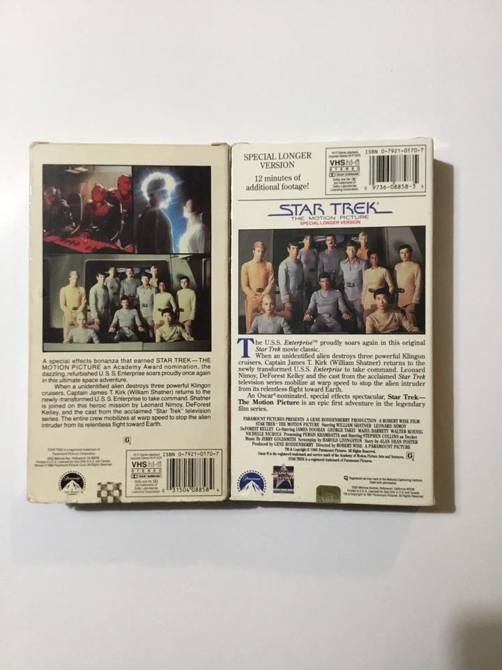 Star Trek Motion Picture VHS Lot Of 2 Retro Limited Edition Collectibles - Image 3 of 4