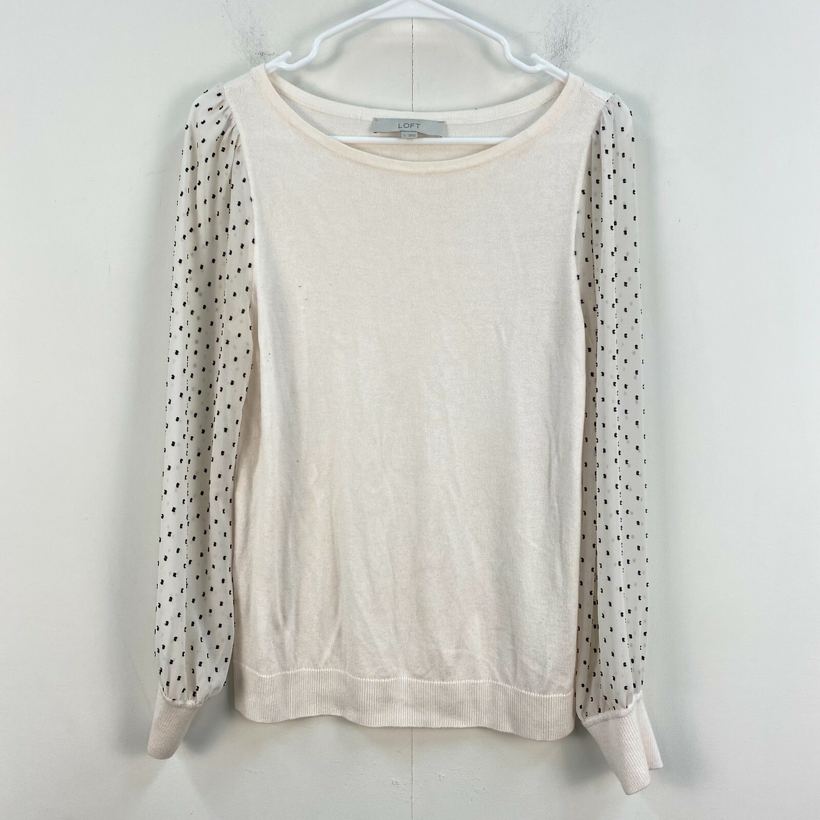 LOFT Womens Small Cream Sweater Top 