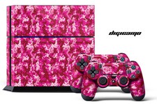 Designer Skin PS4 Playstation Sticker 4 Console Controller Decals DIGI CAMO PINK