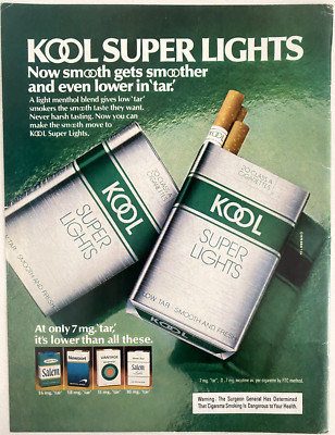 KOOL Super Lights Cigarettes Vintage 1979 Magazine Ad | eBay