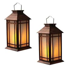 Vintage Lantern with LED Candle & Timer