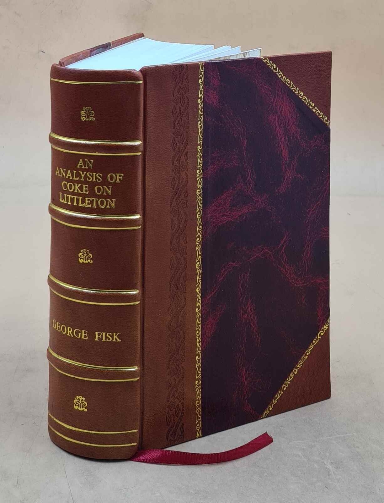 Historical Analysis of Coke on Littleton - Leather Bound Edition