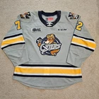 Erie Otters Game Worn SIlver Alternate Hockey Jersey