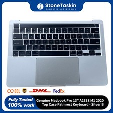 Macbook Pro 13" A2338 M1 2020 Top Case Palmrest Keyboard - Silver B
