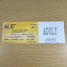 Manchester City v Manchester United Premier League Ticket Stub 2nd November 2014