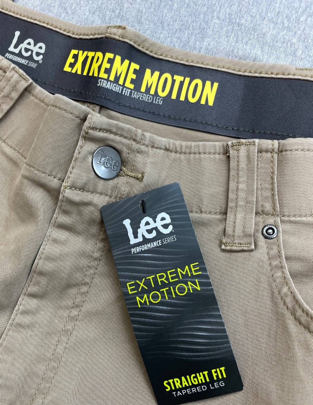 Lee Pants Mens 44 x 30 Brown Cotton Blend Stretch Straight Fit Tapered Leg NWT image 3