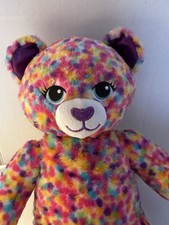 Build-A-Bear Workshop Rainbow Confetti Leopard Kitty Cat plush.