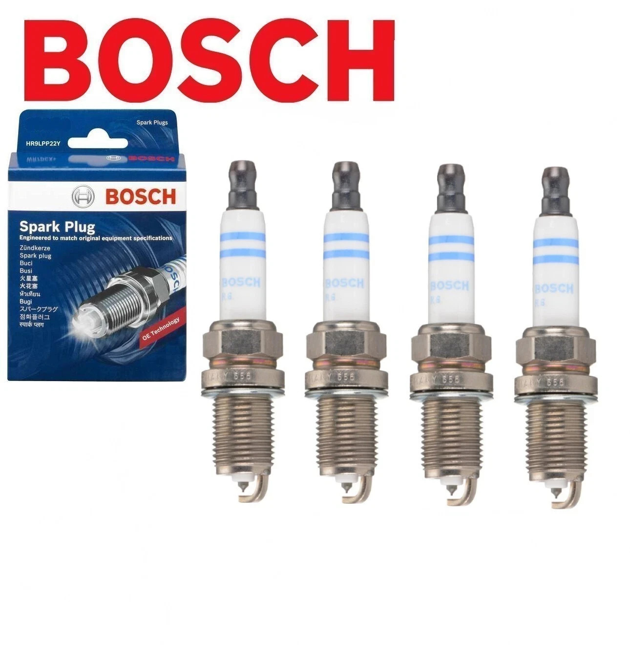 NEW 4X BOSCH 7953 Double Platinum Spark Plugs For VW AUDI 2.0TFSI 1.8T- NO BOX