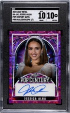 2024 Leaf Metal Jessica Alba Pop Century Pink Kaliedocope 1/1 SGC 10 AUTO 10