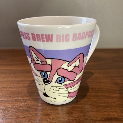 Vintage ''Big Bagpuss Brew'' Becher 2005 Y2K Sammlerstück Keramik Tee Kaffeetasse