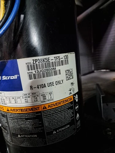 Copeland ZP38K5E-TF5-130 Compressor 200-230v for R410A (SOA2FL-A)
