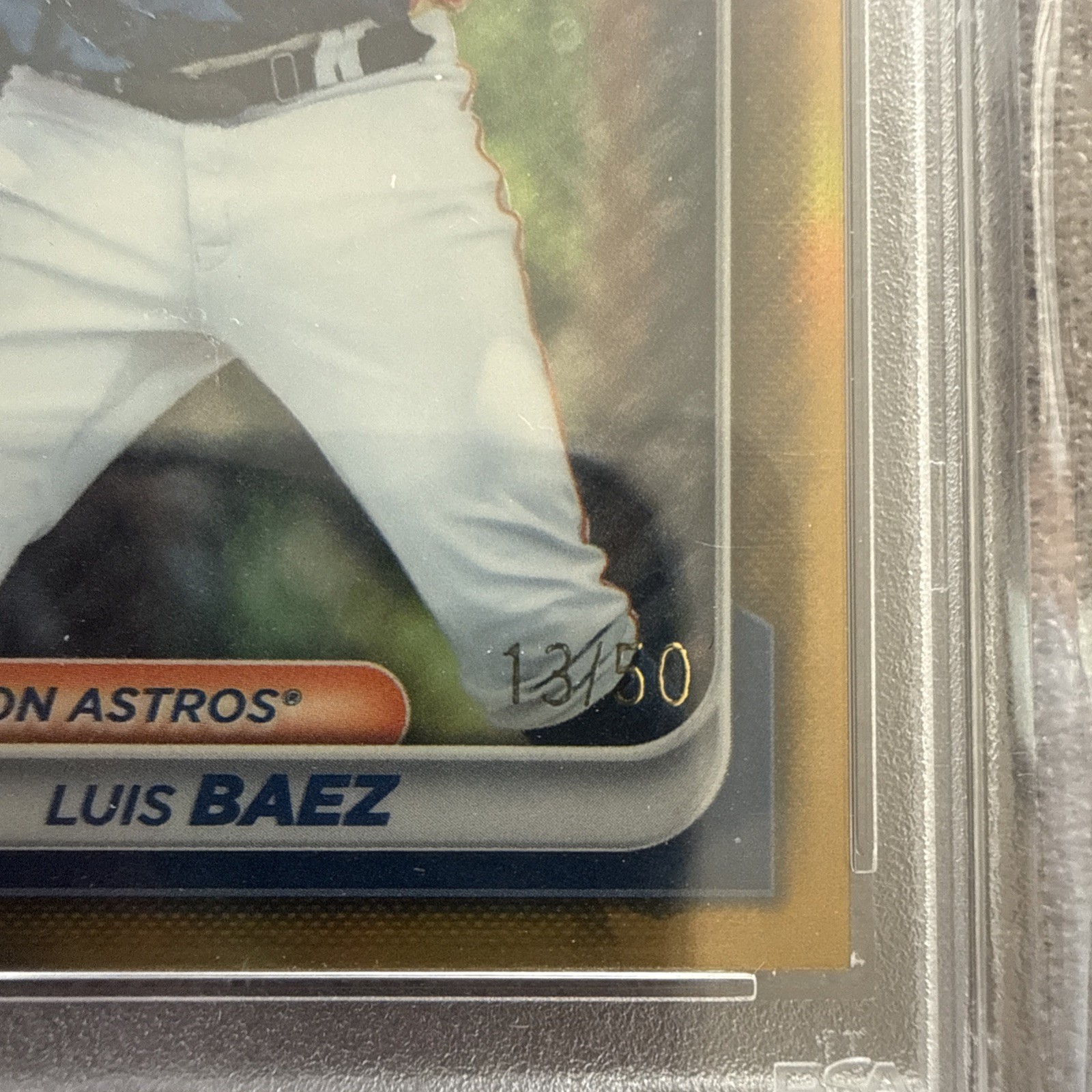 2024 Bowman Chrome - Prospects Luis Baez #BCP-66 Gold Refractor /50 (RC) PSA 10 view 2