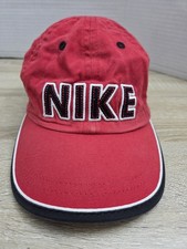 Vintage 80’s Nike Red/Black Hat sized for TODDLER  hook & loop fastener. 