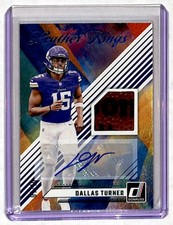 2024 Clearly Donruss Rated Rookie Autographs Dallas Turner Auto Ball relic 1/10