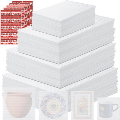 250PCS Packaging Supplies,200 Pack Foam Pouches 4 Sizes(14''x14'', 12''x12'', 12''...
