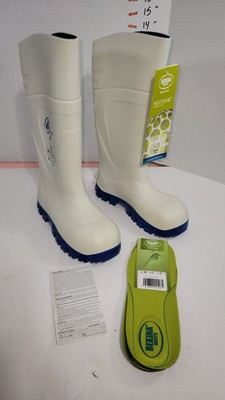 SIZE 5 Bekina Boots Steplite X S4 Rubber Neotane Boot White Blue NEW 