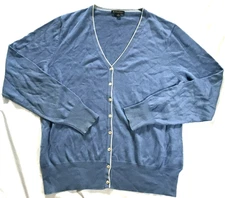 Brooks Brothers Womens Cardigan Silk Preppy Casual Classic Luxury Academia XL