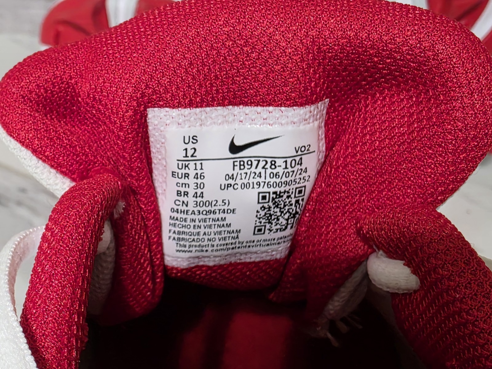 Nike Force Trout 9 Keystone White/Red Baseball Cleats Men's Size 12 thumbnail 7