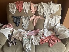 baby girl clothes newborn and 0-3 months huge bundle of various clothes all used