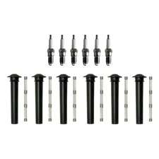 Denso 6 Standard Plugs & NGK Ignition Coil Boots Kit for Ford Escape Taurus 3.0L